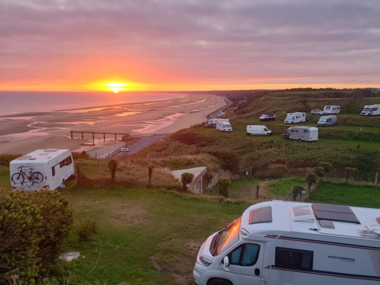 Coucher de soleil, Camping Omaha Beach